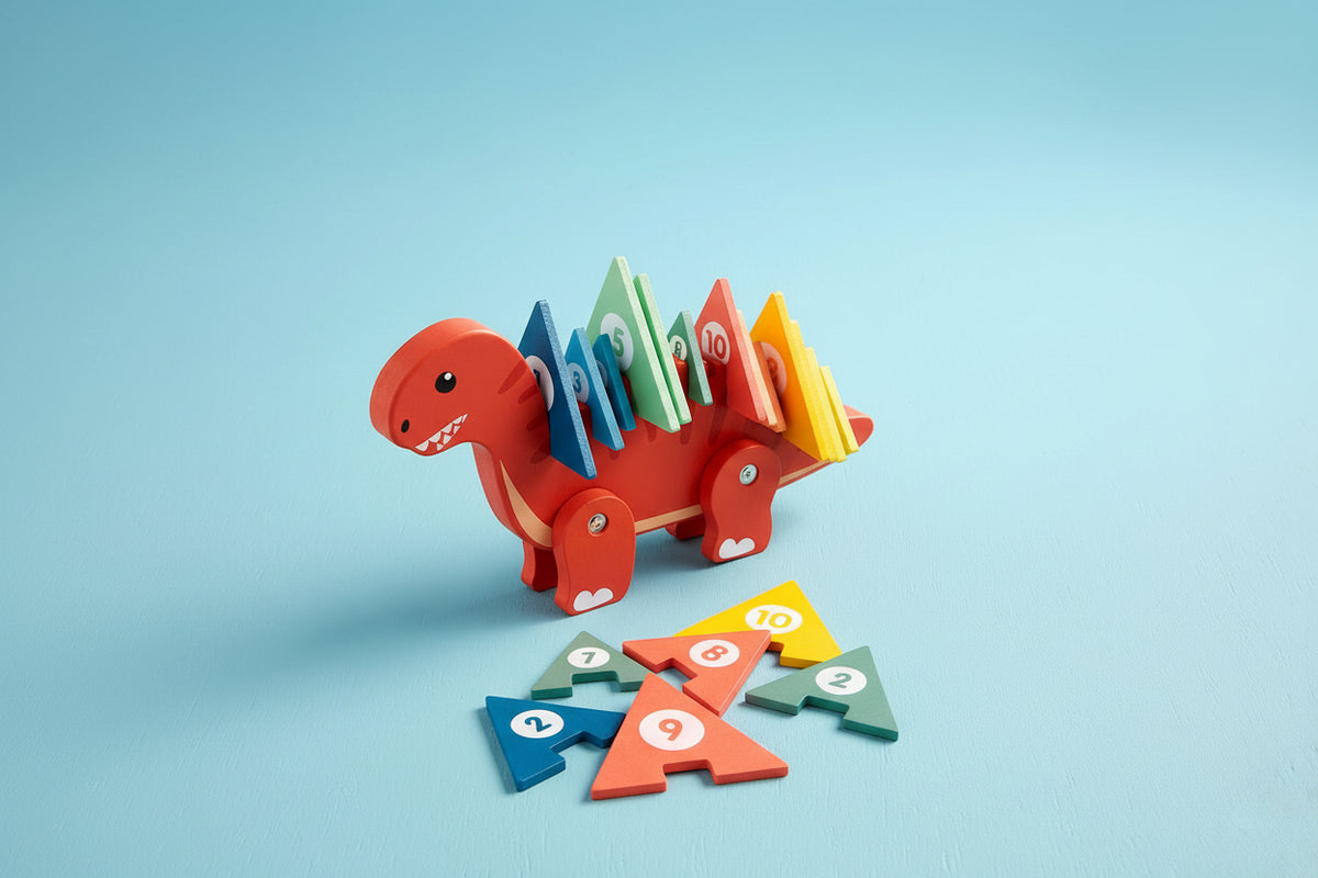 Mudpie Counting Dino Puzzle Orange