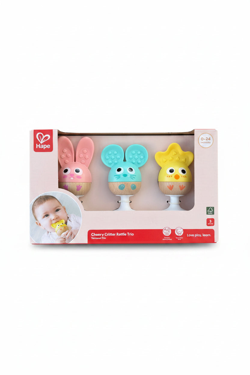 Hape Critter Rattle Trio