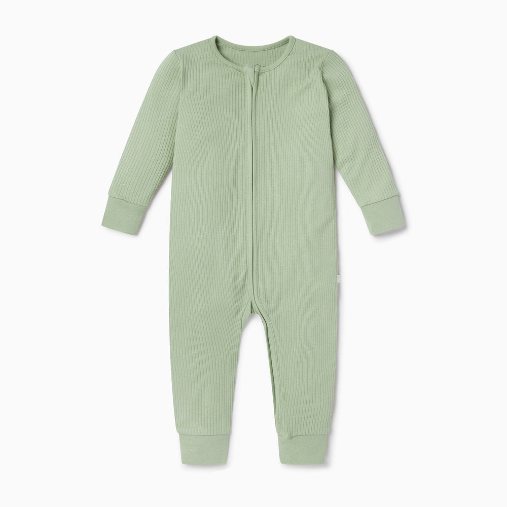 Mori ribbed Footie Mint
