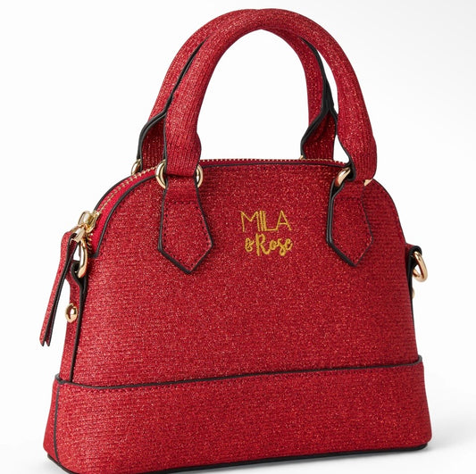 Mila & Rose Crossbody Purse - Red Shimmer