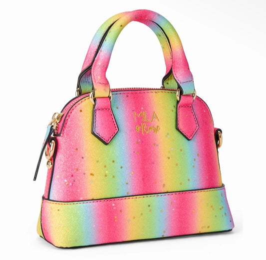 Mila & Rose Crossbody Purse - Rainbow Glitter