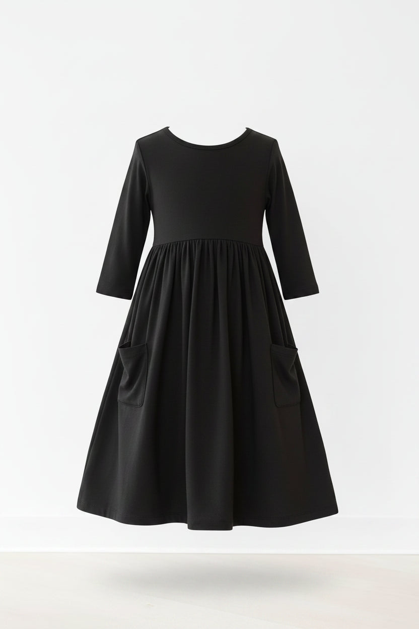 Mila & Rose Black Twirl Dress