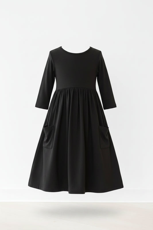 Mila & Rose Black Twirl Dress