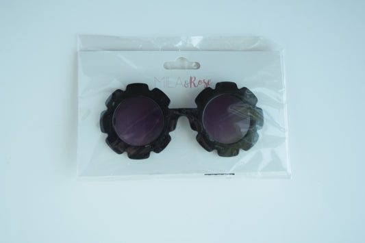 Mila & Rose Flower Sunglasses - Black