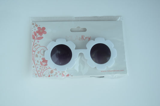 Mila & Rose Flower Sunglasses - White