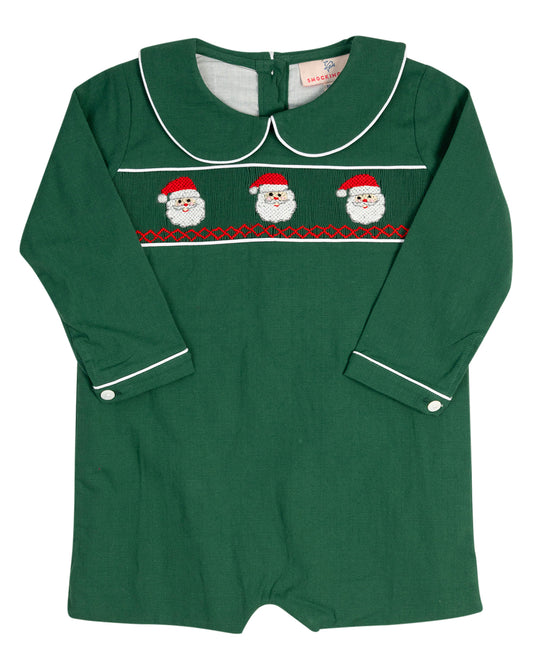 Smockingbird Smocked Santa Romper