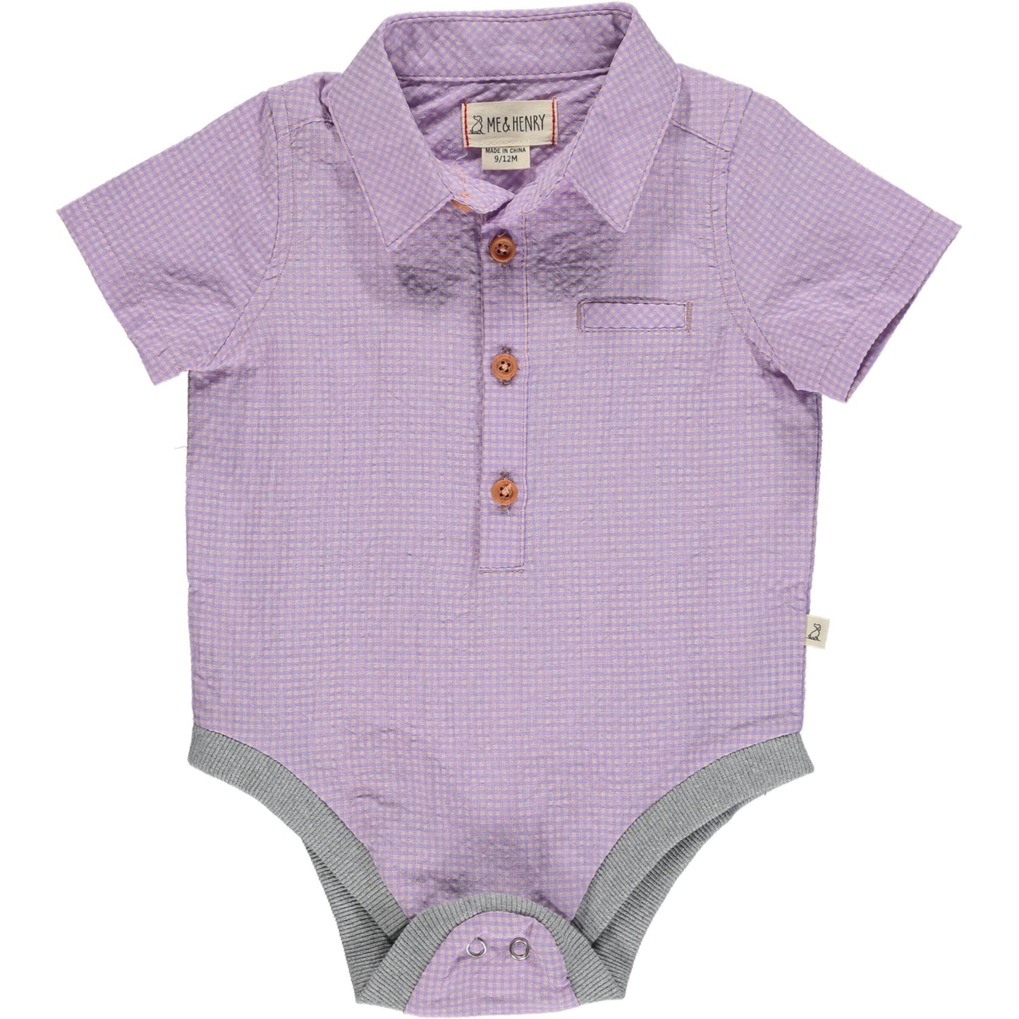 Me & Henry Helford Lilac Onesie