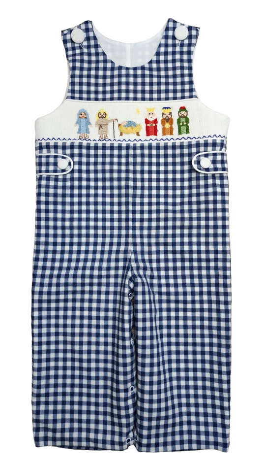 Banana Split Gingham Nativity Longall