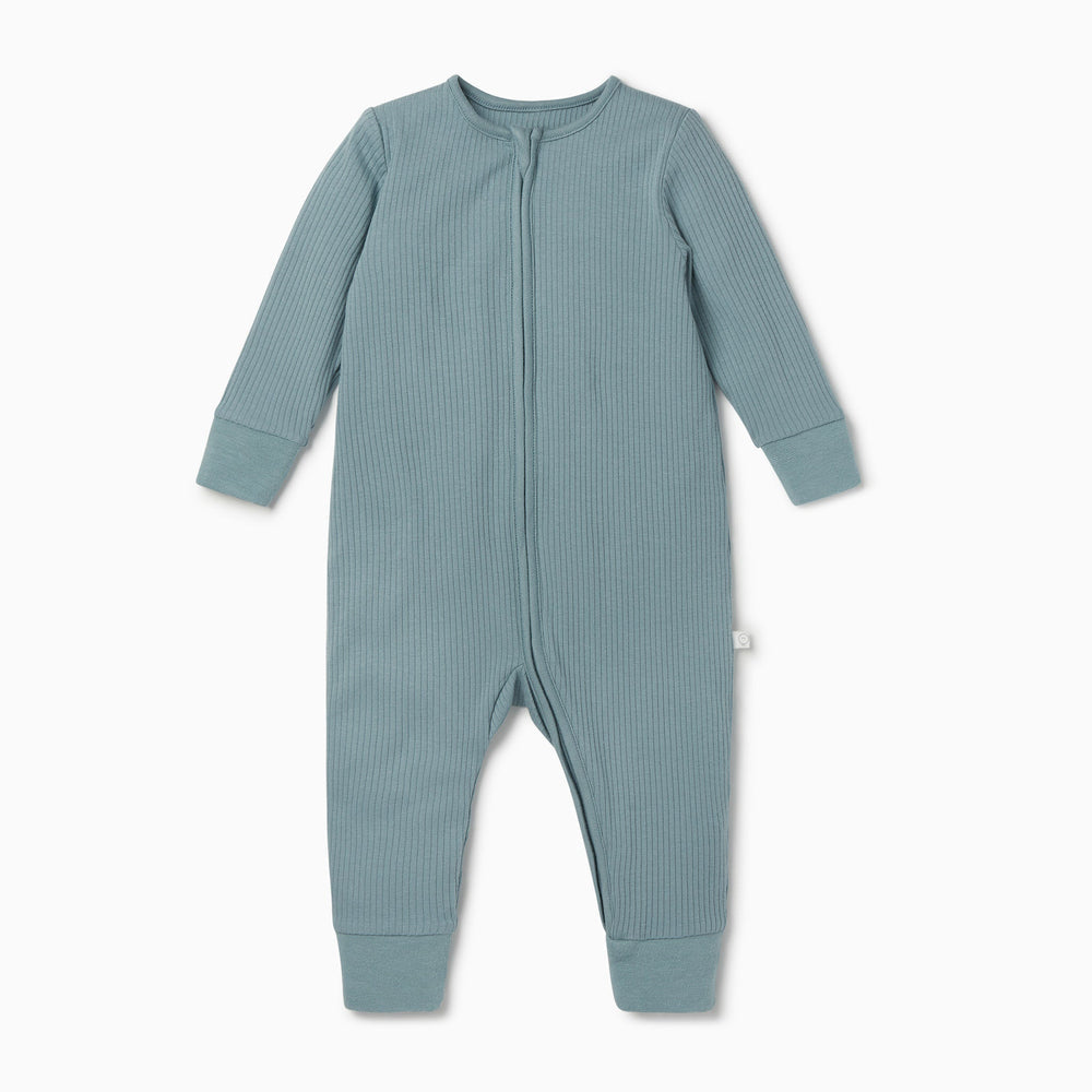 Mori Ribbed Footie Blue
