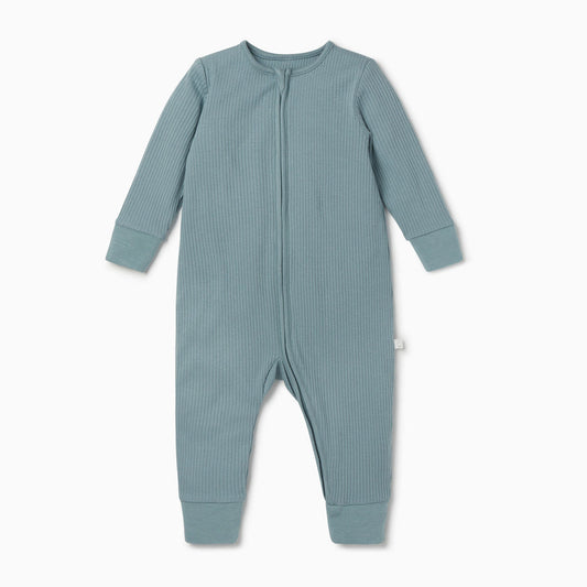 Mori Ribbed Footie Blue