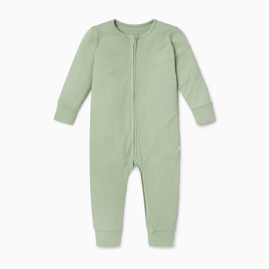 Mori ribbed Footie Mint