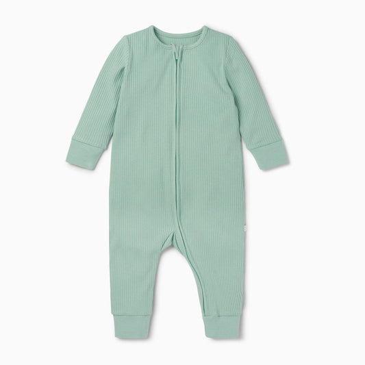 Mori Ribbed Footie Sage