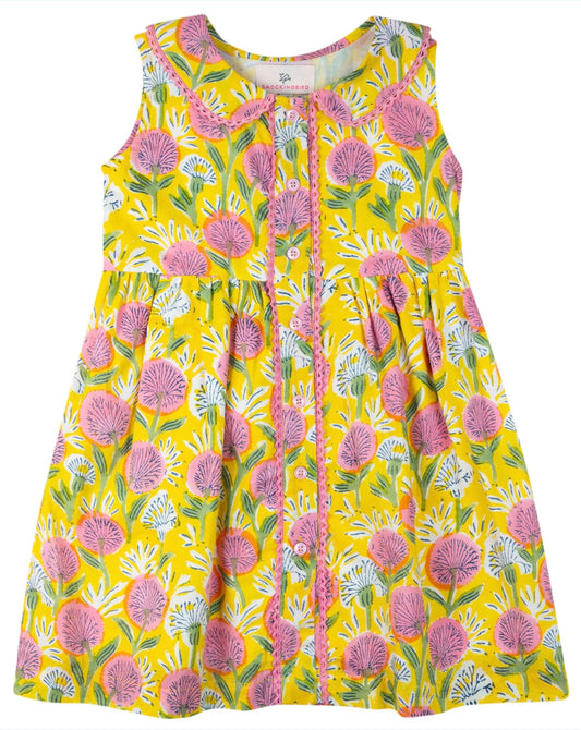 Smocking Bird Dandelion Dress