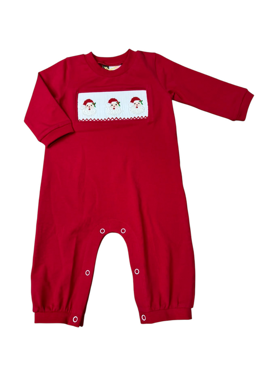 Banana Split Santa Smocked Romper