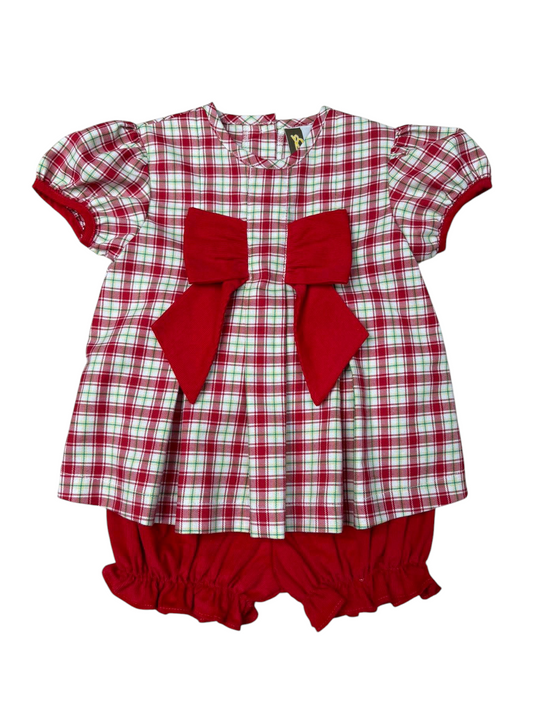 Banana Split Plaid Bow Set