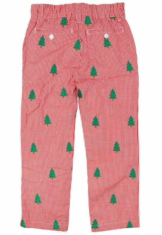 Smockingbird Gingham Christmas Tree Pants