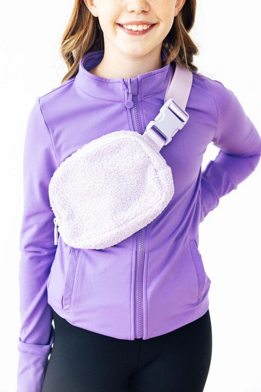 Mila & Rose Fleece Belt Bag Purple