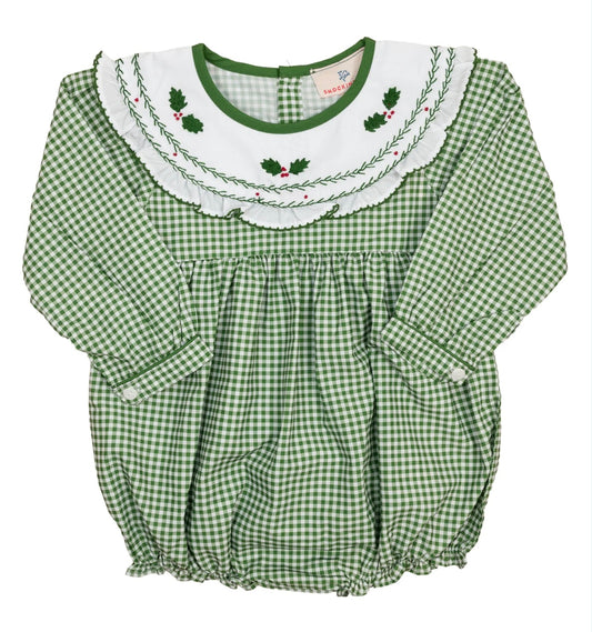 Smockingbird Gingham Holly Bubble