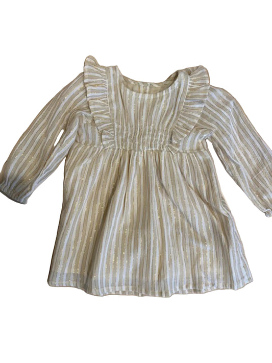 Poppet Golden Ruffle Dress