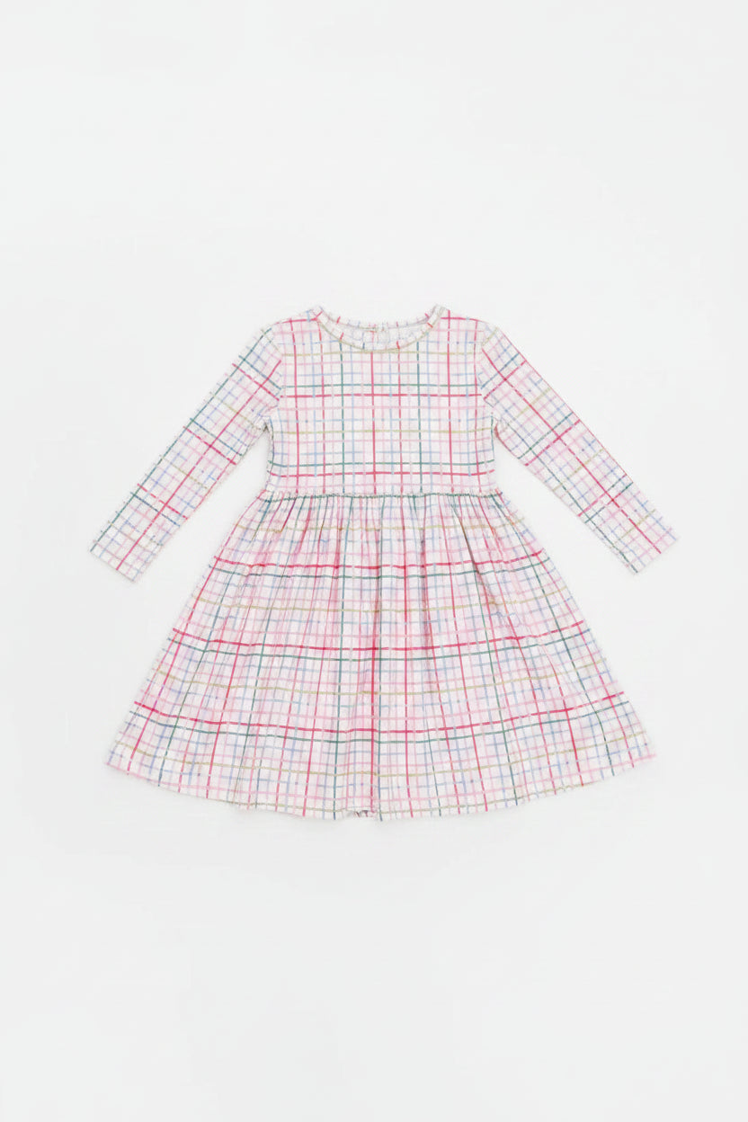 Mila & Rose Pink Plaid Twirl Dress