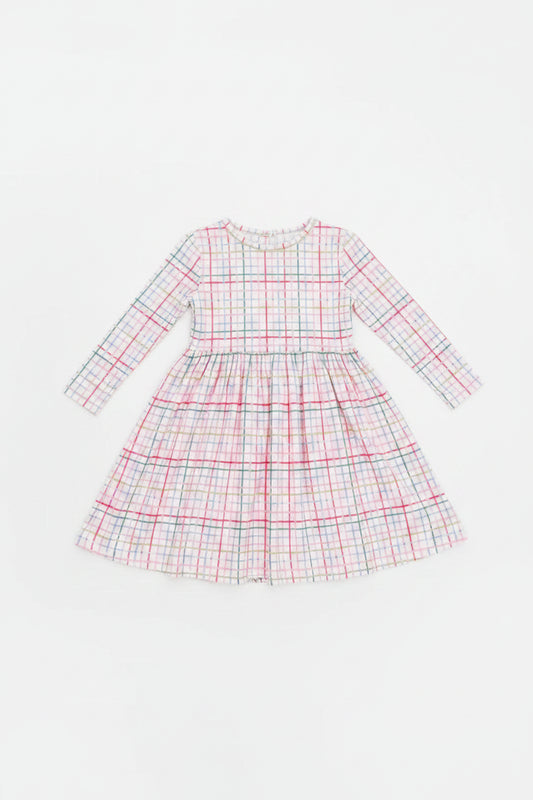 Mila & Rose Pink Plaid Twirl Dress
