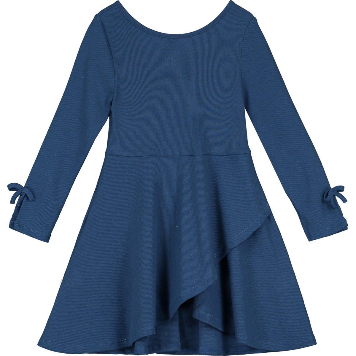 Vignette Navy Ruffle Skater Dress