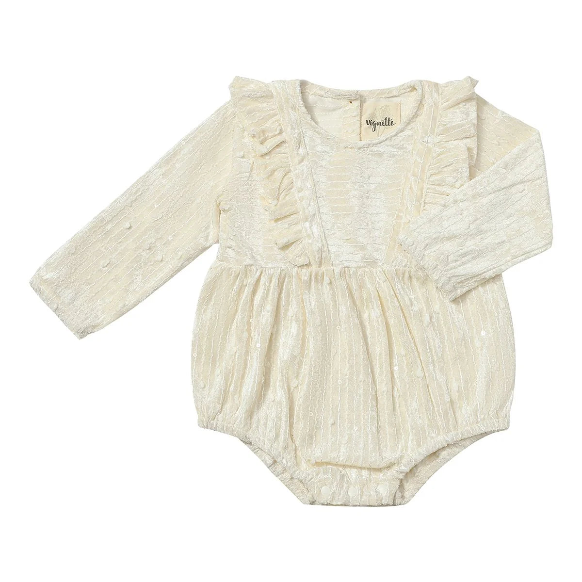Vignette Ivory Ruffle Bubble Romper